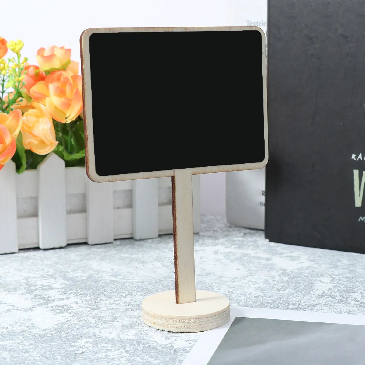 10pcs Mini Wooden Chalkboard Signs with Stand | Wedding & Party Chalkboard Table Signs PLUSH Default Title