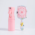 2-Piece Hair Styling Set: Fine Mist Spray Bottle & Detangling Brush Hair Styling Set PLUSH Pink set