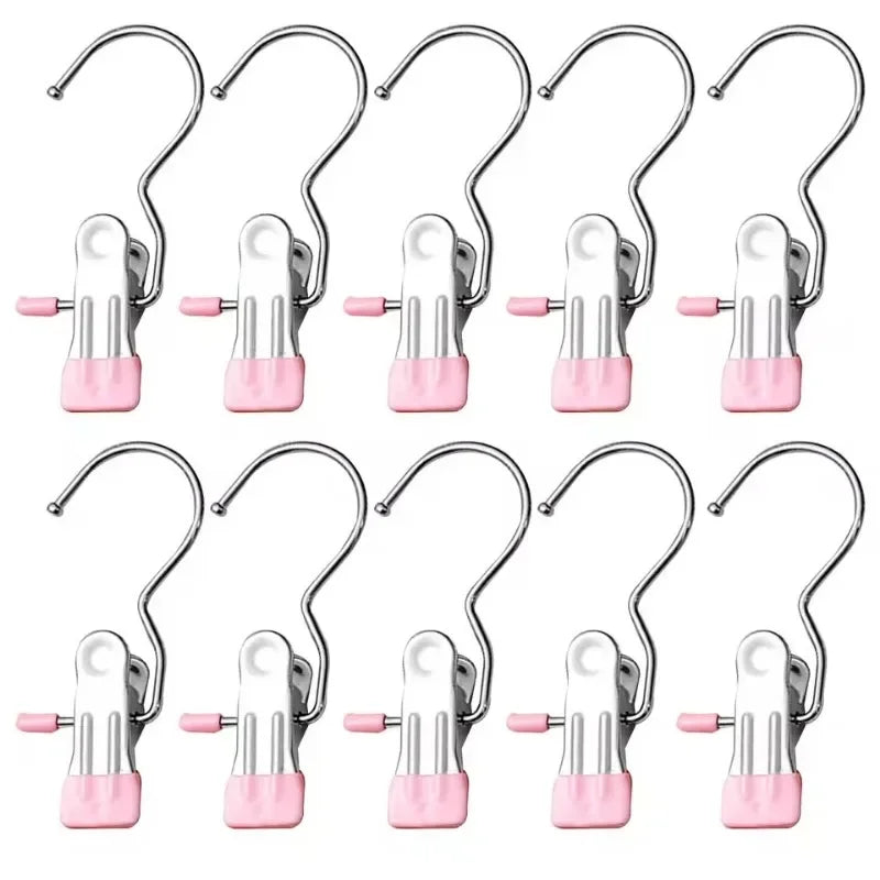 Stainless Steel Clothespins 10/20/30pcs – Laundry Clothes Pegs Laundry Clothespins PLUSH Pink 10PCS