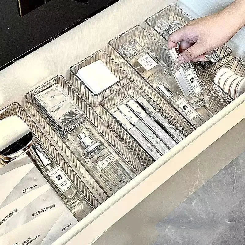 Transparent Modular Drawer Organizer Set – Storage Trays Drawer Organizer Set PLUSH