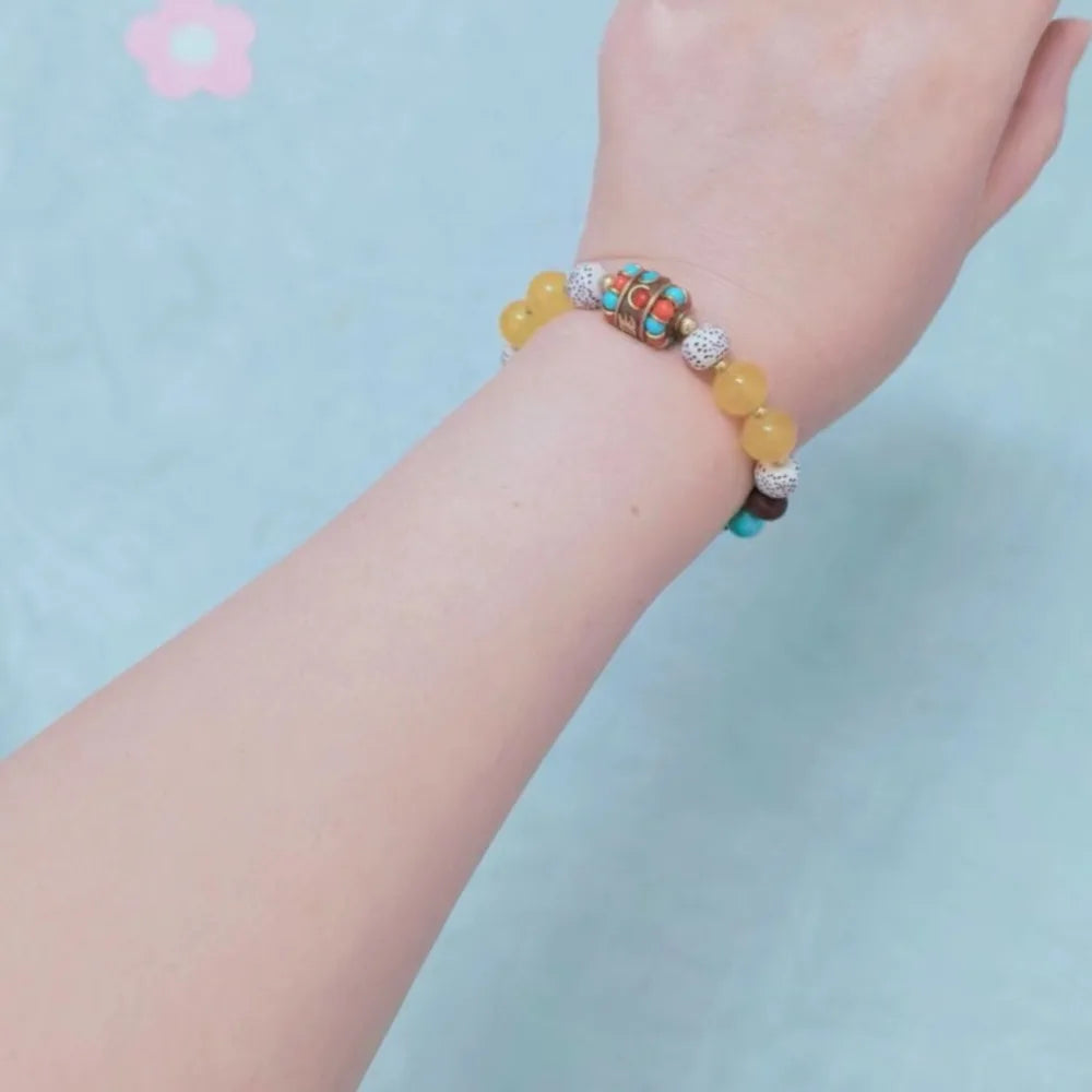 Tibetan Bohemian Beaded Bracelet – Colorful Ethnic Vintage Style Beaded Bracelet PLUSH