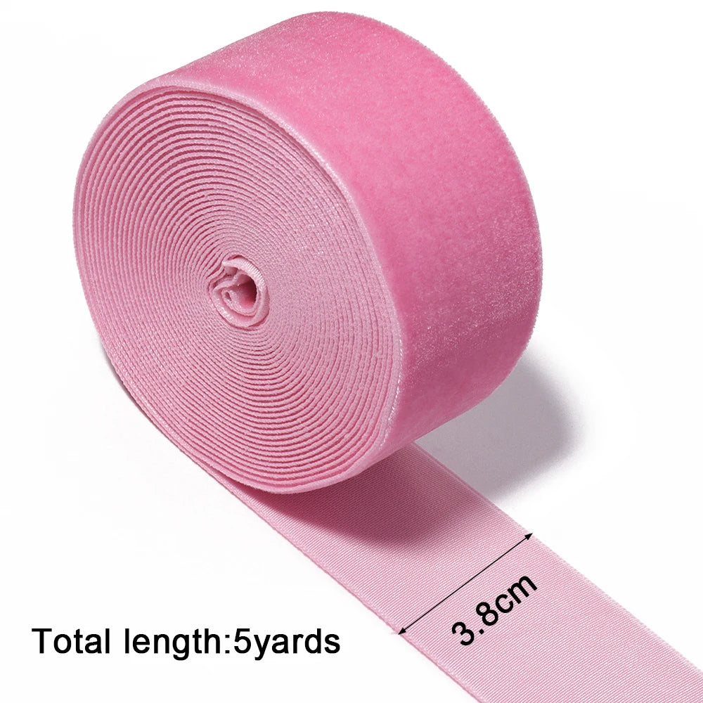 Deep Pink Single Face Velvet Ribbon 6–38mm | 5-10 Yards Velvet Craft Ribbon PLUSH 38mm x 5yards mm