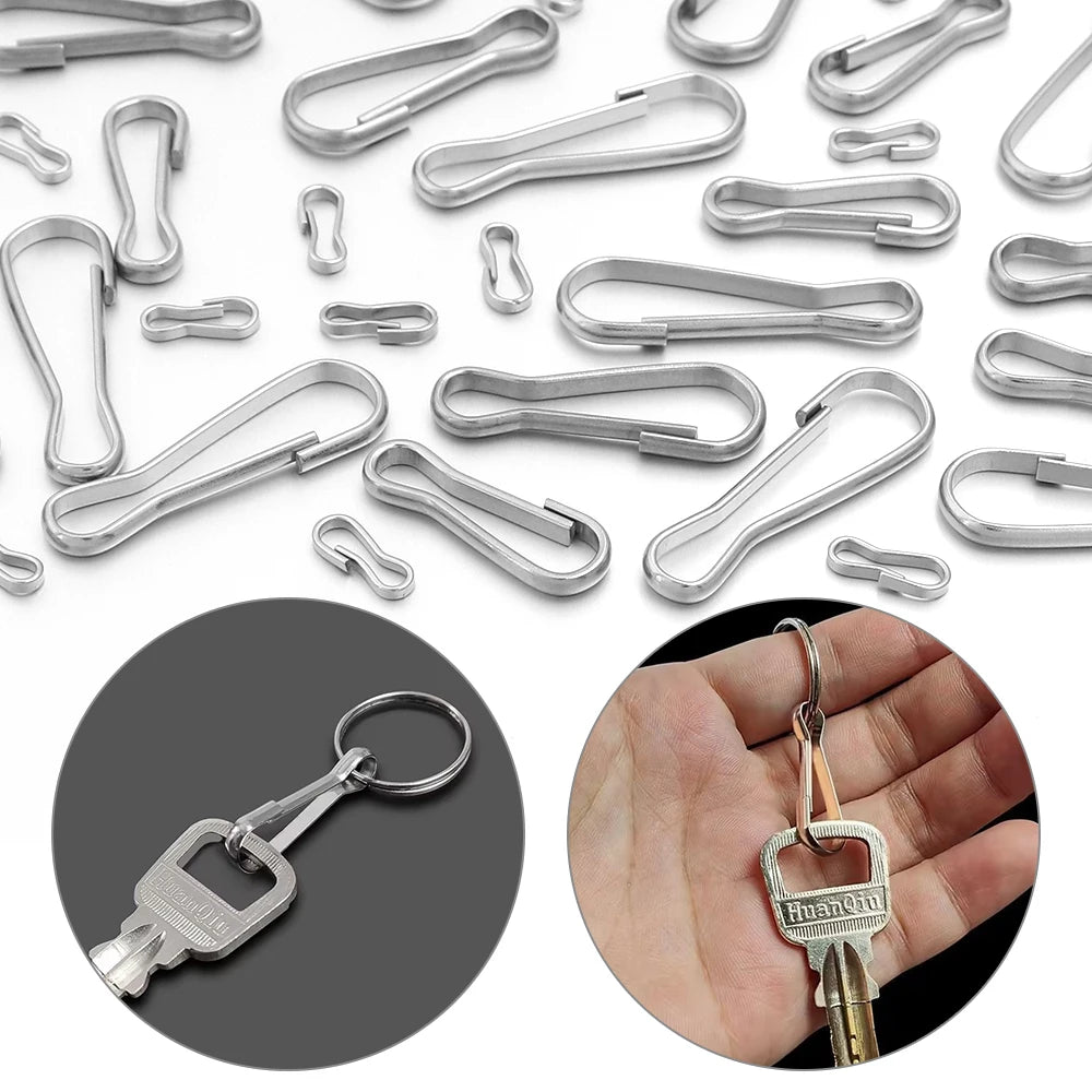 50pcs Stainless Steel Spring Snap Hook Clips – DIY Jewelry Jewelry Clasps & Findings PLUSH