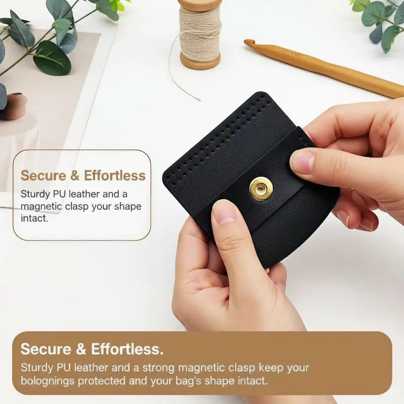 PU Leather Bag Flap Cover with Magnetic Snap – DIY Crochet Bag Bag Flap Accessory PLUSH