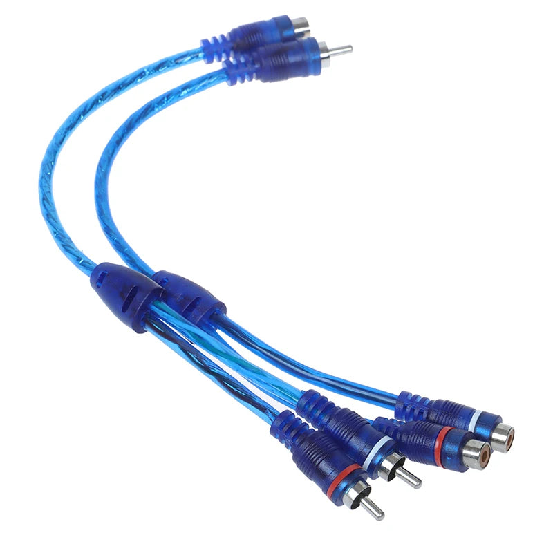 Car RCA Y Splitter Cable – 1M to 2F & 1F to 2M Audio Adapter RCA Splitter Cable PLUSH
