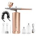 Portable Airbrush Kit with Compressor – Mini Spray Gun Airbrush Spray Kit PLUSH Gold USB Type-C