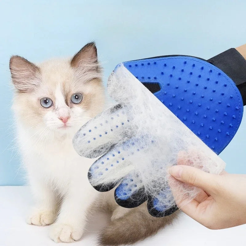 Pet Grooming Glove – Dog & Cat Deshedding Massage Brush Pet Grooming Glove PLUSH