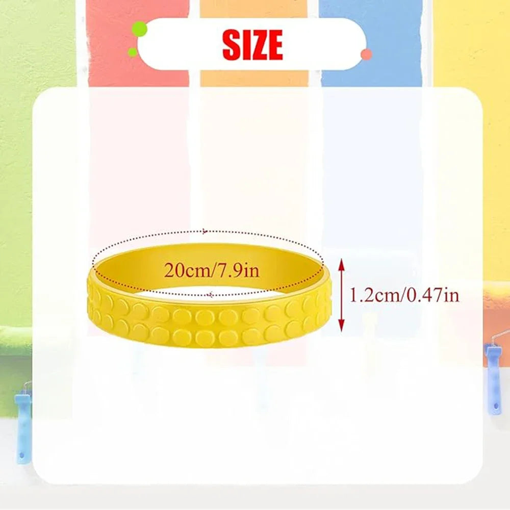 Kids Building Block Silicone Bracelet Kit – Colorful Rubber Bangles Kids Silicone Bracelet PLUSH