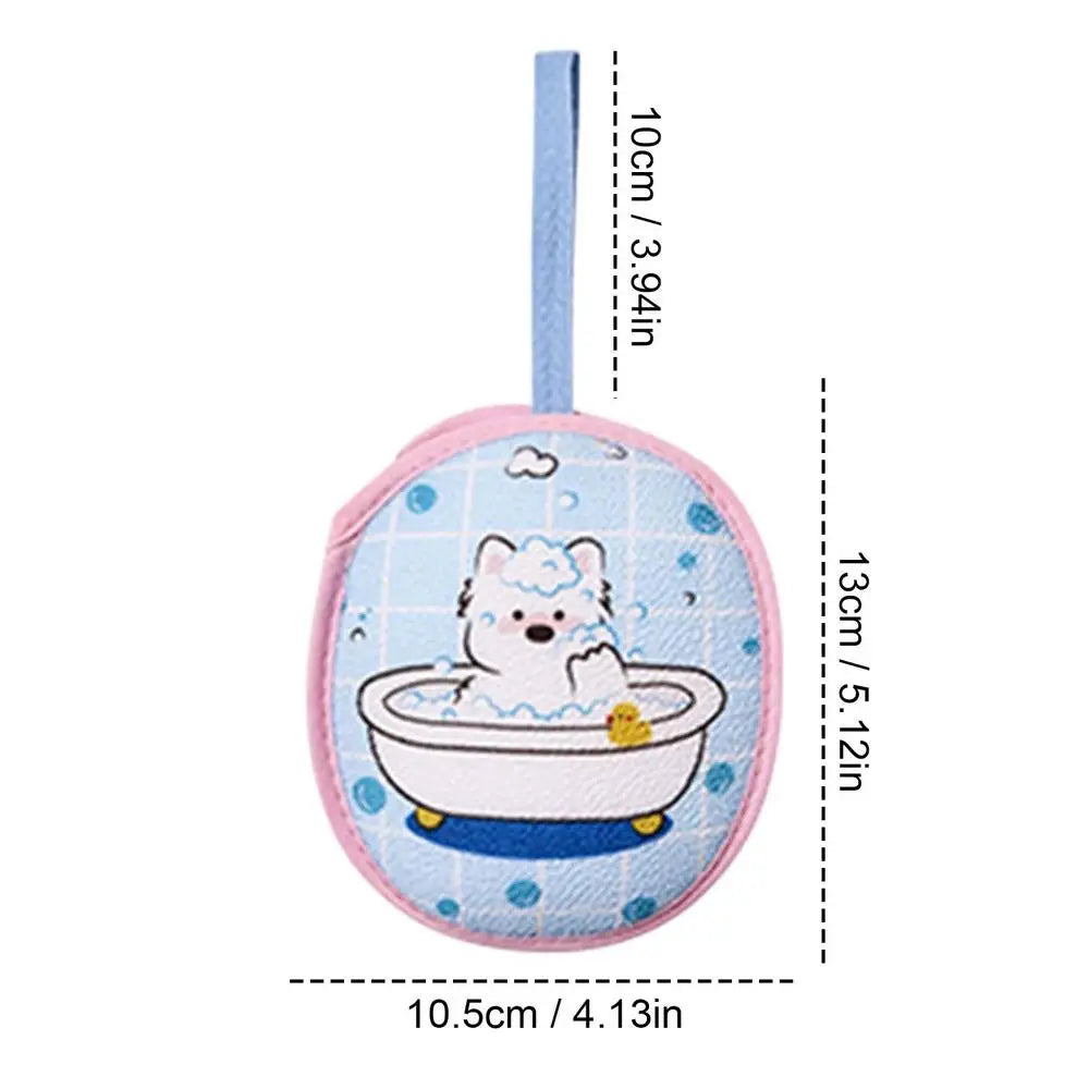 Soap Foaming Mesh Pouch with Lanyard – Bath Scrubber Net Bag Bath Scrubber Bag PLUSH C