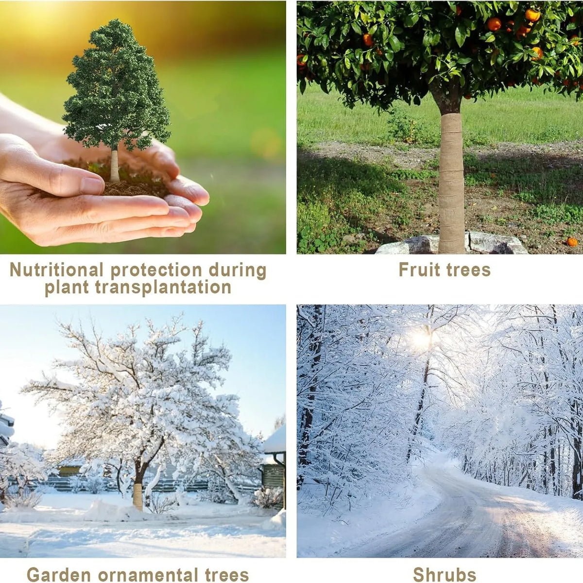 Winter Tree Trunk Burlap Wrap – Frost Insulation Belt Set Tree Frost Wrap PLUSH