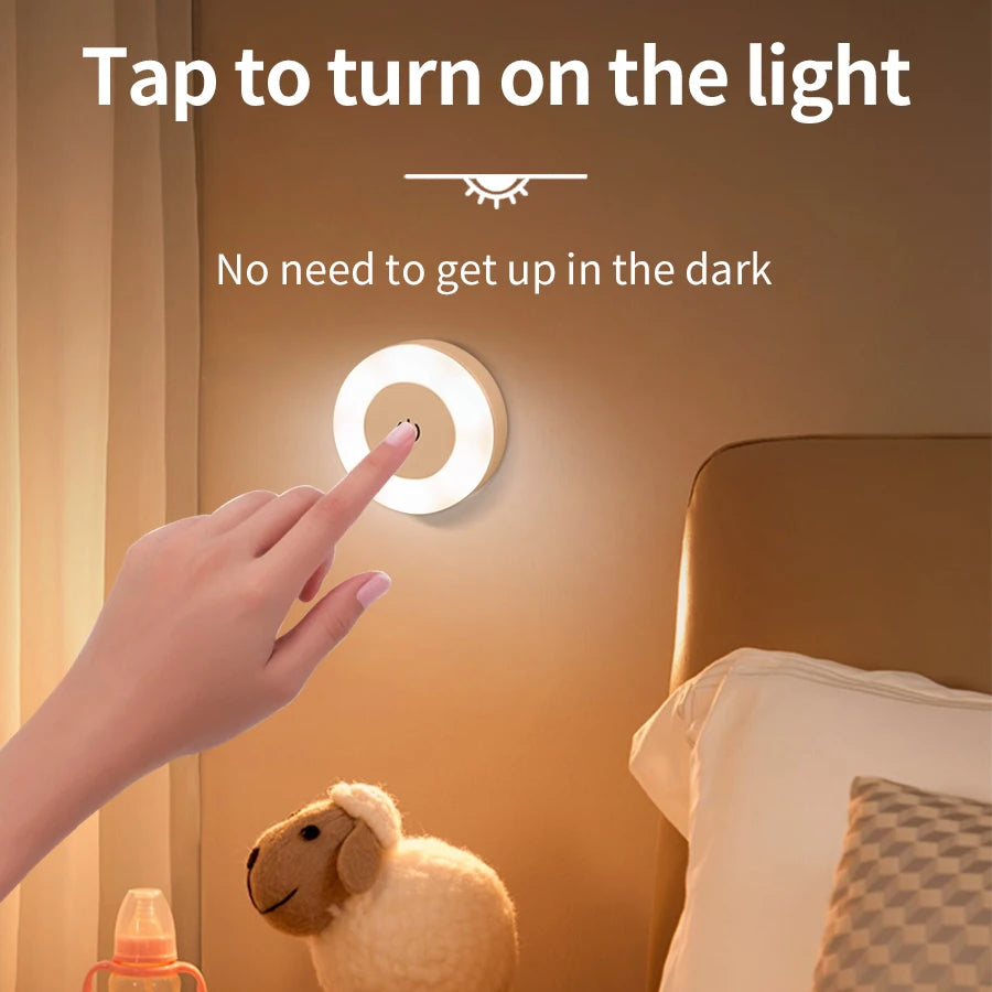 Rechargeable LED Night Light Touch Dimmable Magnetic Wall Lamp LED Night Light PLUSH