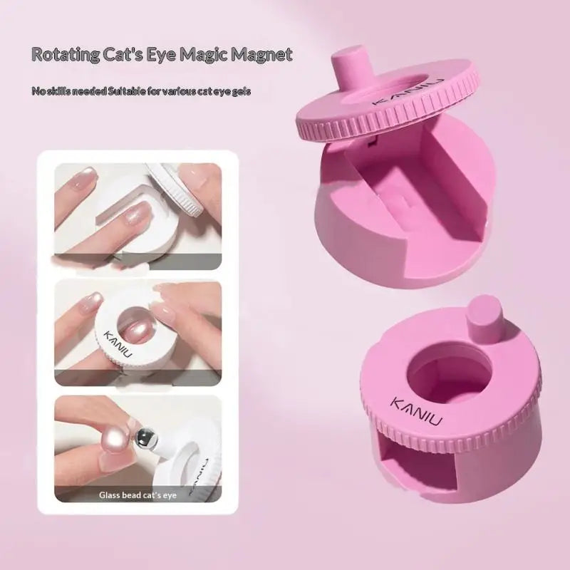 Cat Eye Nail Magnet Wand – Multi-Effect Gel Polish Tool Nail Art Magnet PLUSH Pink