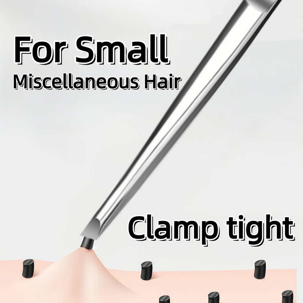 2pcs Stainless Steel Eyebrow & Eyelash Tweezers Applicator Set Eyebrow Tweezers PLUSH