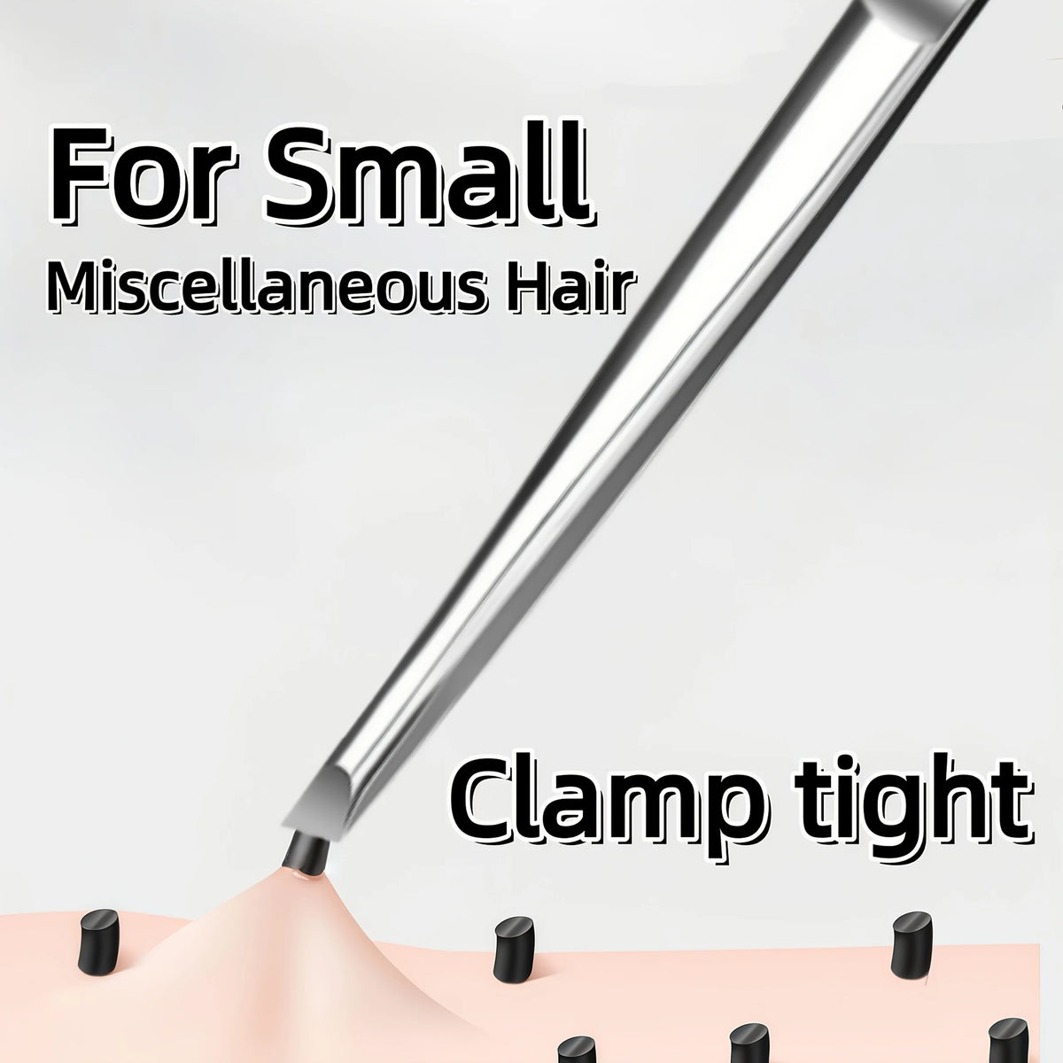 2pcs Stainless Steel Eyebrow & Eyelash Tweezers Applicator Set Eyebrow Tweezers PLUSH
