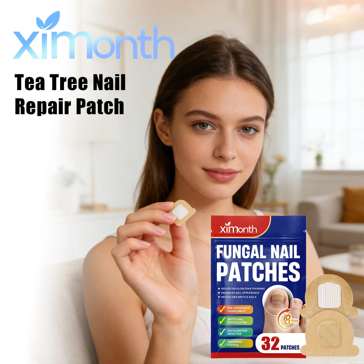 Tea Tree Nail Repair Patches 32pcs – Daily Nail Care Nail Repair Patch PLUSH
