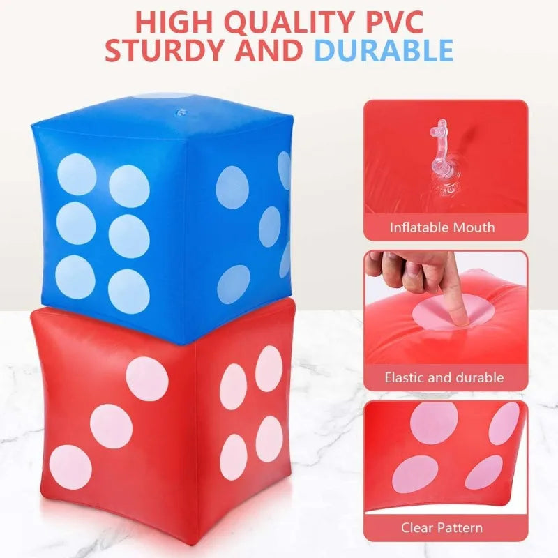 Giant Inflatable Dice Game Toy – Party, Bar & Group Fun Inflatable Dice Game PLUSH