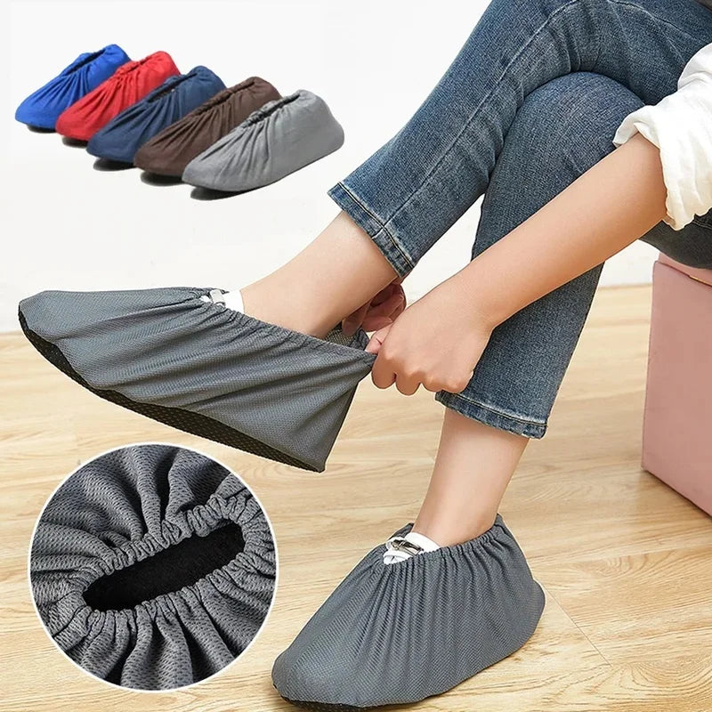 Thick Reusable Non-Slip Shoe Covers – Washable Floor Protectors Reusable Shoe Covers PLUSH