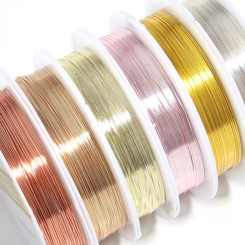 Copper Beading Wire 0.2–1mm DIY Jewelry Making – 1.5–15m Roll Jewelry Beading Wire PLUSH