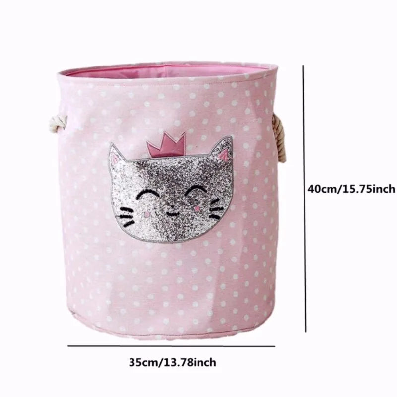 Round Canvas Laundry Hamper with Handles – Large Pink Basket Laundry Hamper Basket PLUSH