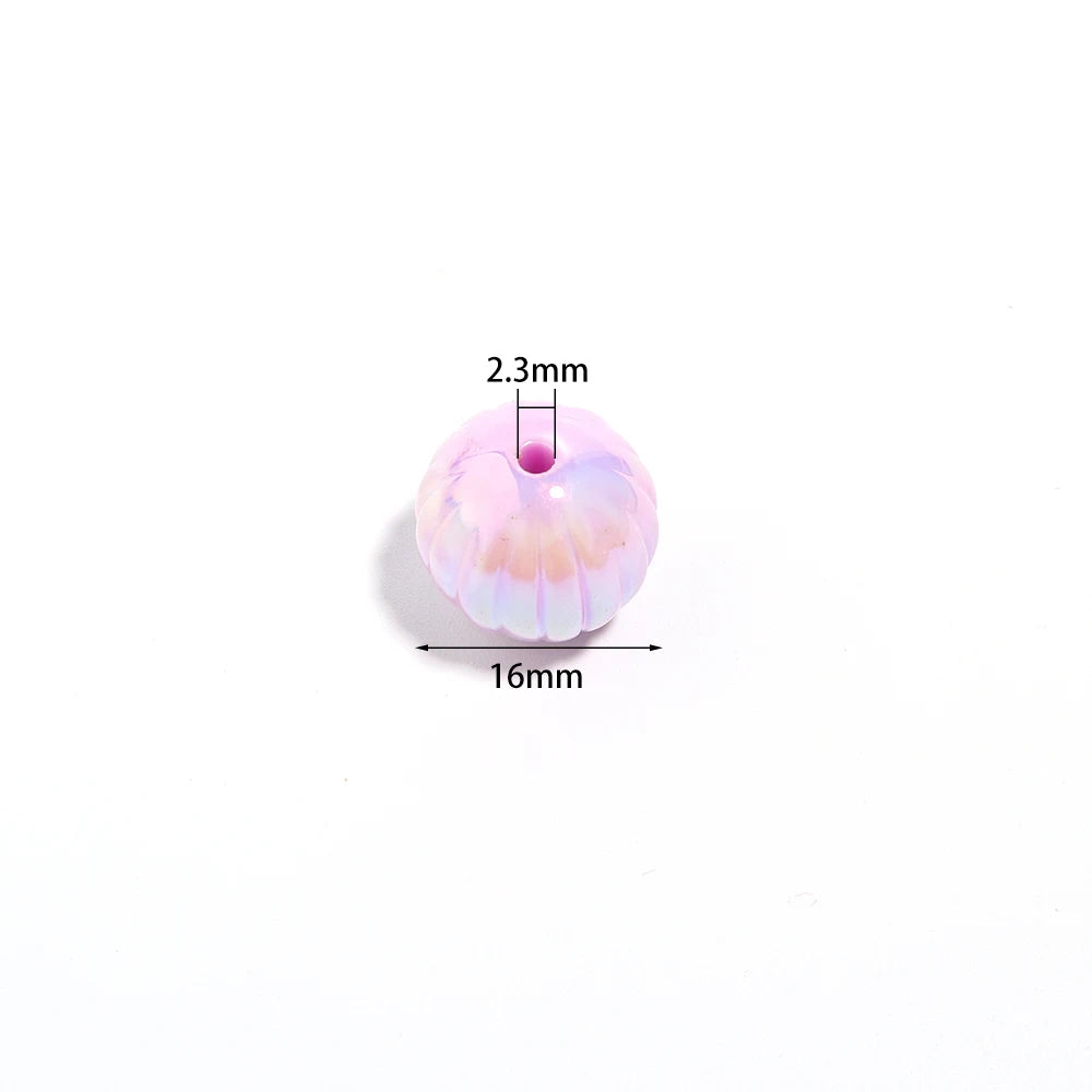 10pcs 16mm Color Plating Round Acrylic Spacer Beads – DIY Jewelry Acrylic Spacer Beads PLUSH