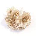 6pcs Fabric Camellia Artificial Flowers – DIY Hair & Decor Artificial Craft Flowers PLUSH Gold