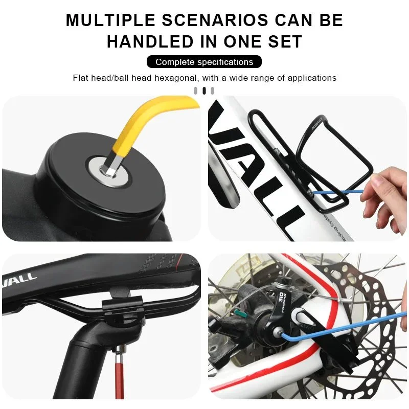 Bicycle Hex Key Set – MTB Bike Repair Tool Kit S2 CR-V Steel Bike Hex Key Set PLUSH