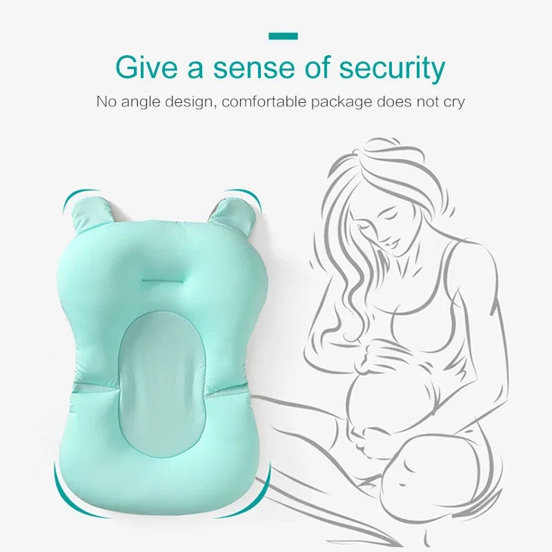 Foldable Baby Bath Seat Support Mat – Anti-Slip Cushion Baby Bath Support Mat PLUSH