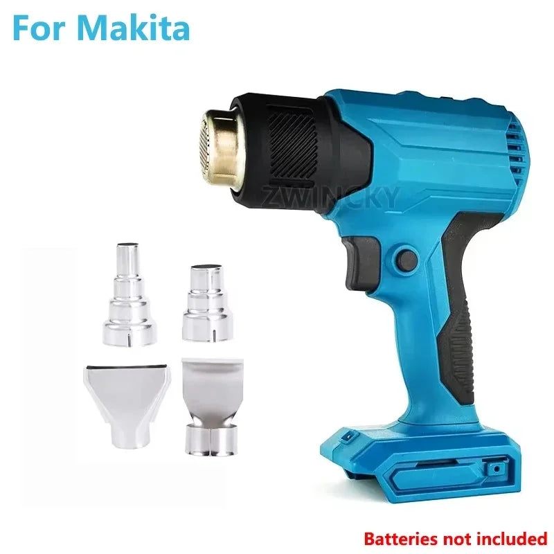 Cordless Heat Gun for Makita 18V – 4 Nozzles, 3 Temps Cordless Heat Gun PLUSH blue China Mainland