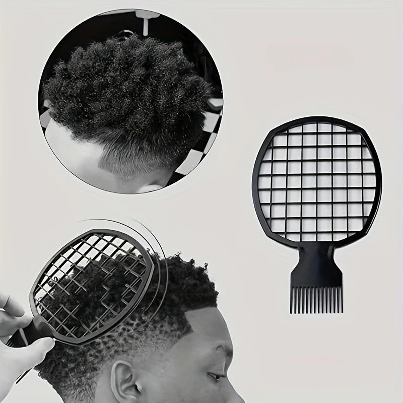 African Twist Hair Comb – Grid Mesh ABS Plastic Handle Hair Styling Comb PLUSH