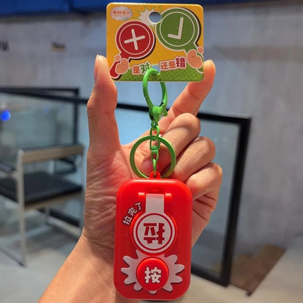 Sound Emitting Voice Button Keychain – Cartoon Animal Design Novelty Keychain PLUSH
