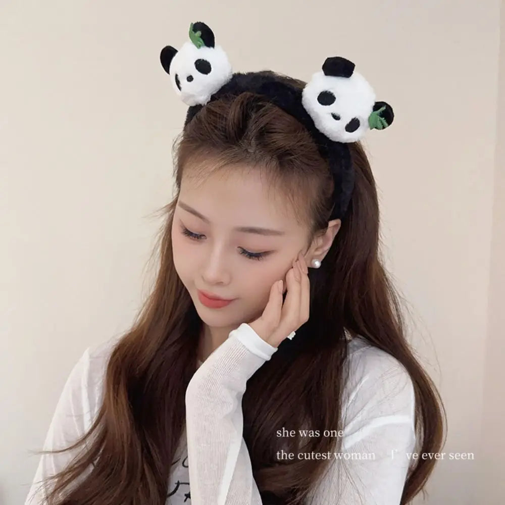 Cute Panda Plush Headband – Zoo Cartoon Hair Hoop Plush Hair Headband PLUSH