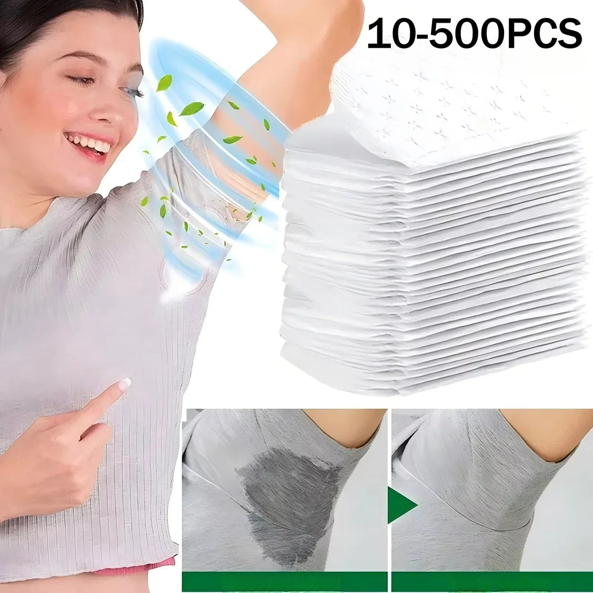 Underarm Sweat Pads – Cotton Armpit Shields for Women & Men Underarm Sweat Pads PLUSH