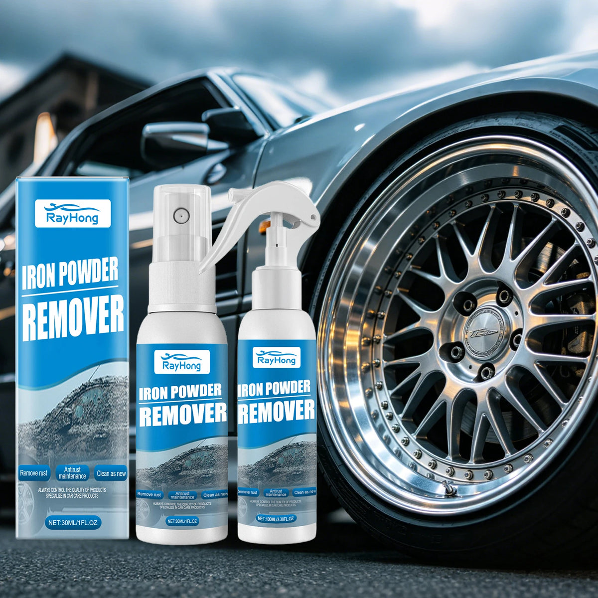 RayHong Metal Rust Remover Spray 30ml/100ml – Auto Parts Polish Rust Remover Spray PLUSH 30ml