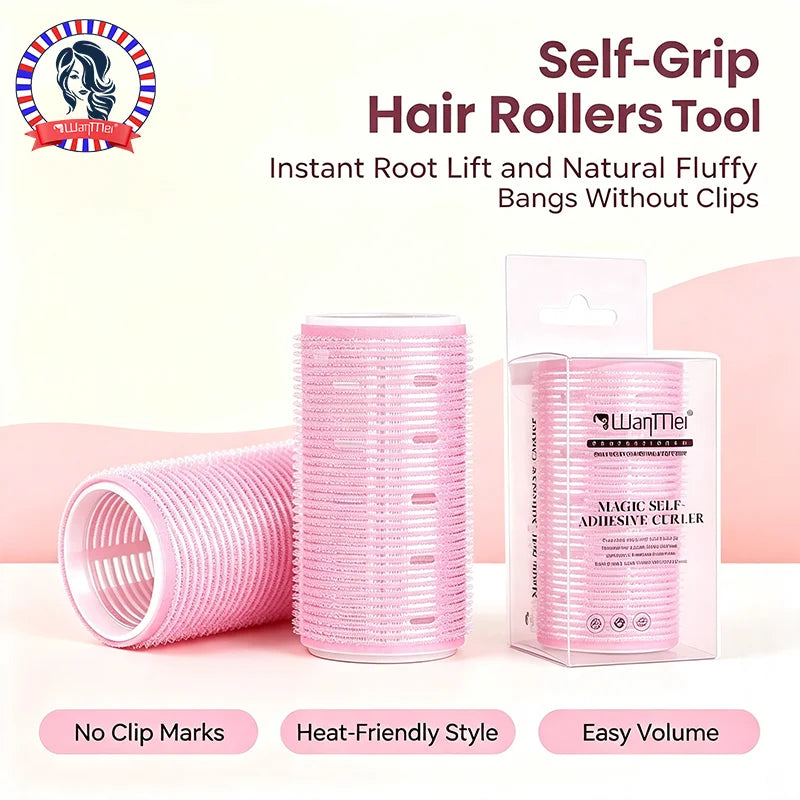 Self Grip Hair Roller – No Clip Root Lift Curl Styling Tool Hair Roller PLUSH