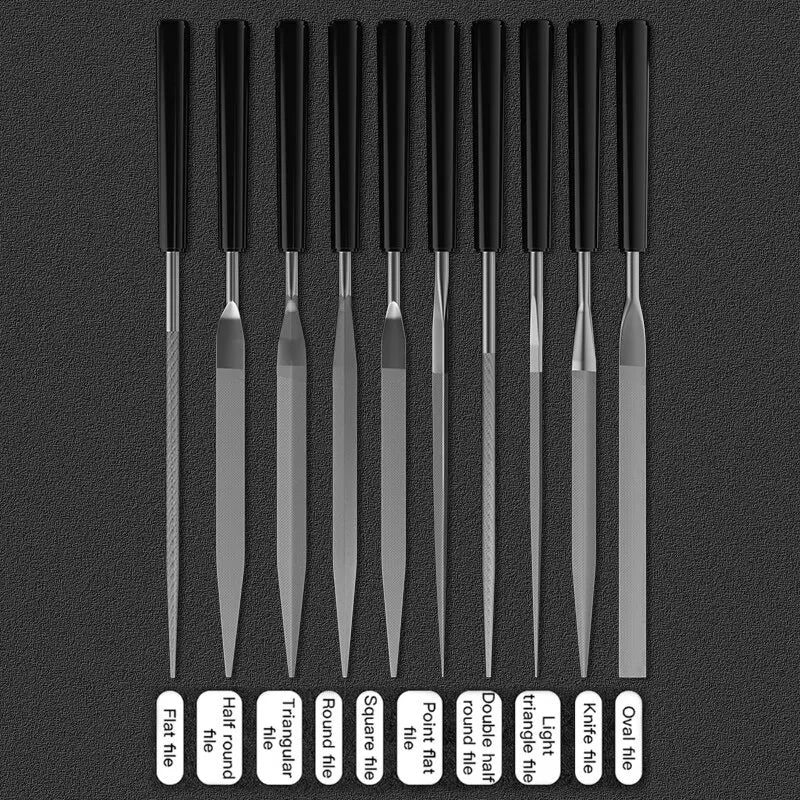 10pcs Metal Needle File Set – Steel Rasp for Wood, Glass & Stone Needle File Set PLUSH