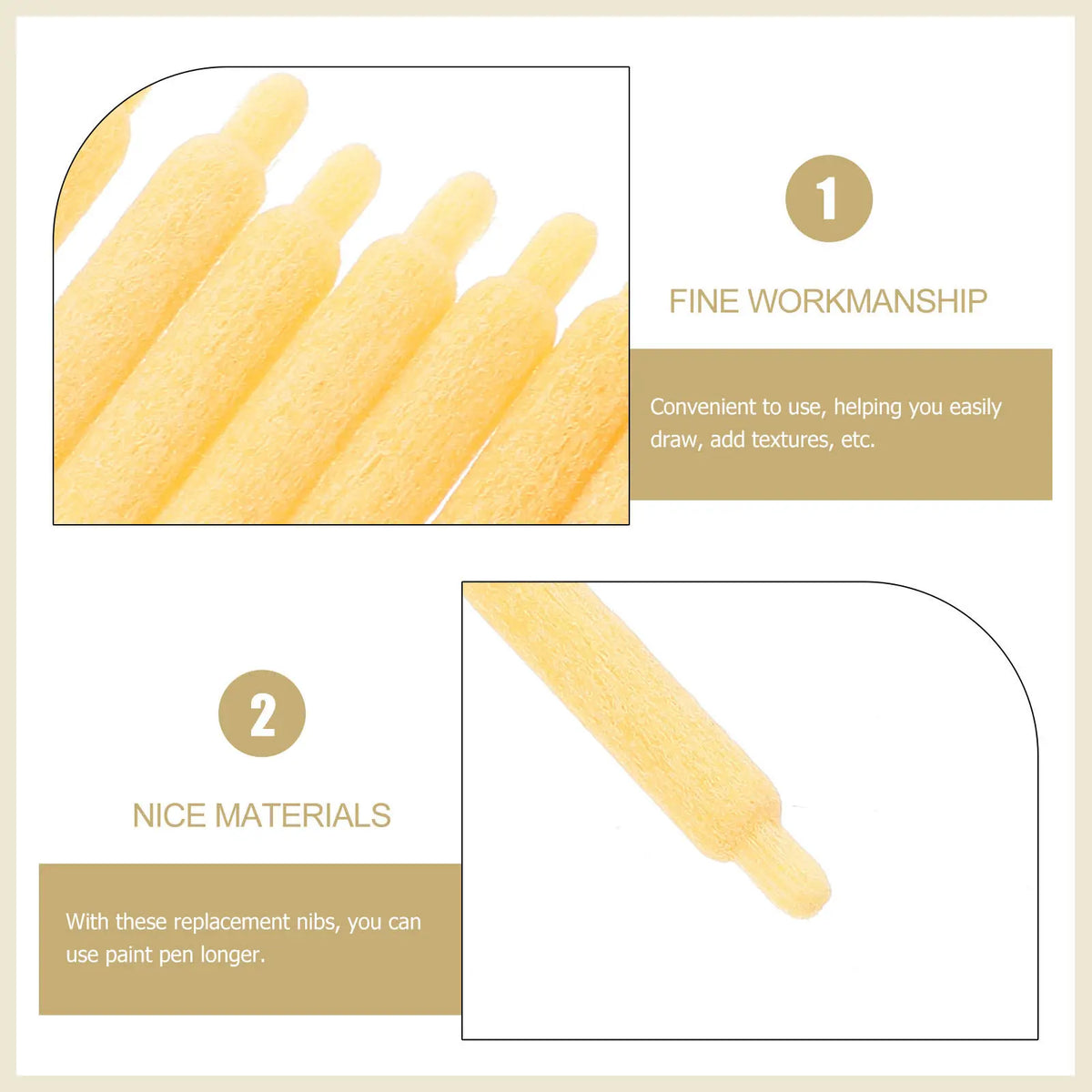 50pcs Acrylic Paint Marker Replacement Nibs – Universal Pen Tips Marker Pen Nibs PLUSH