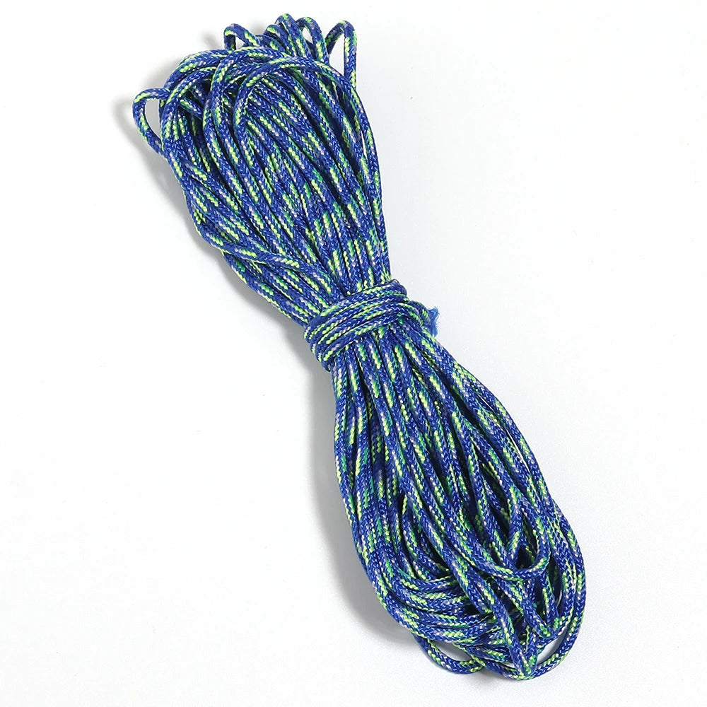10 Yards 2mm Camouflage Polyester Braided Paracord DIY Cord Braided Paracord Rope PLUSH blue yellow