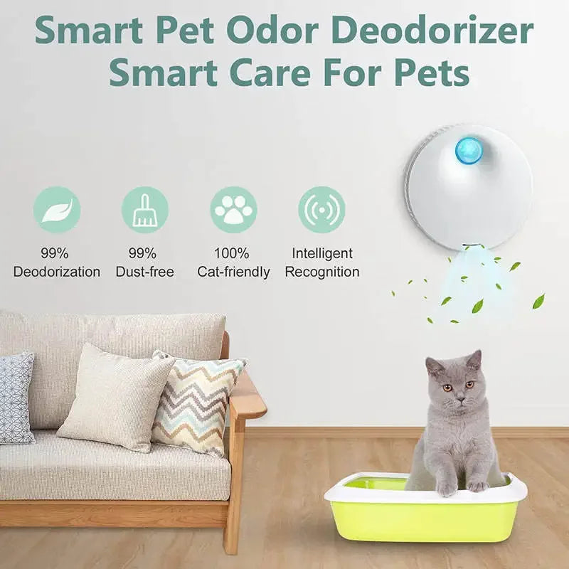 Smart Cat Litter Box Odor Eliminator & Air Purifier Pet Odor Purifier PLUSH