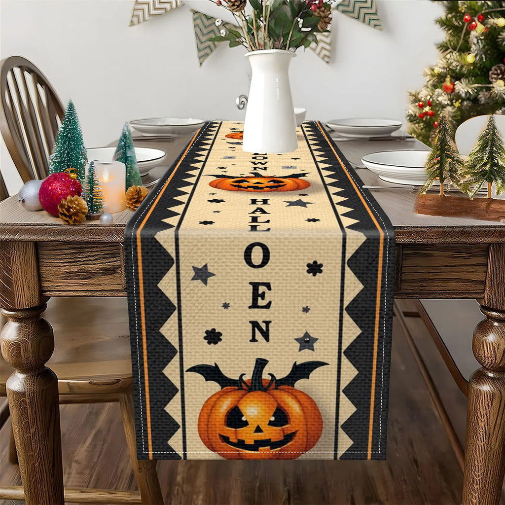 Harvest Fruit Table Runner – Pomegranate & Apple Print Table Runner PLUSH