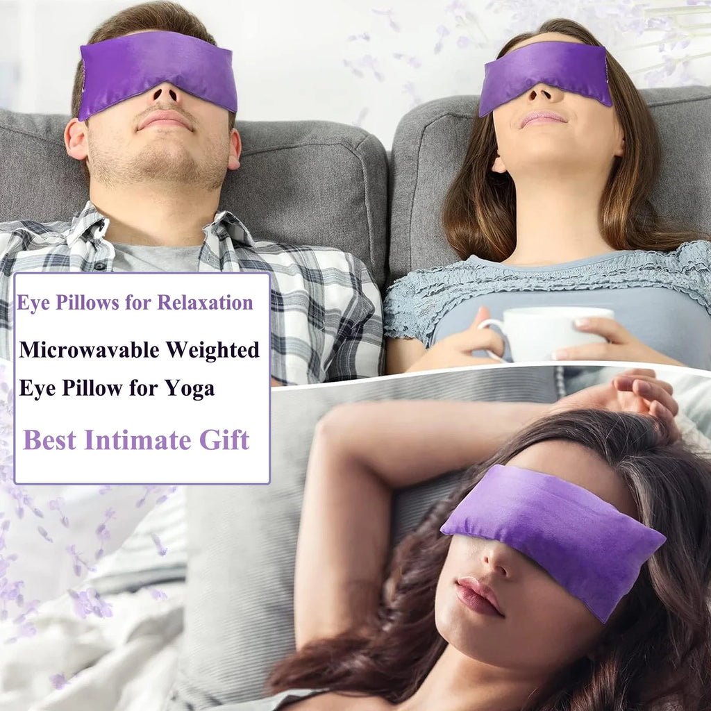 Weighted Lavender Eye Pillow – Heated Yoga & Sleep Mask Aromatherapy Eye Pillow PLUSH
