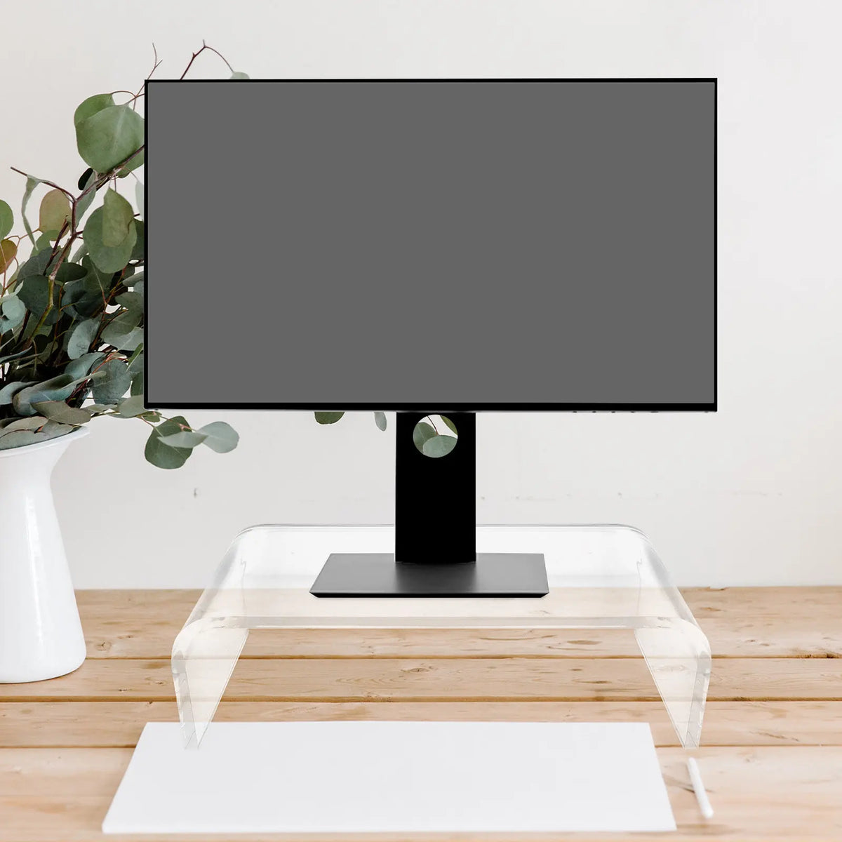 Foxnovo Clear Acrylic Monitor Riser – Ergonomic Desk Stand Monitor Riser Stand PLUSH Default Title