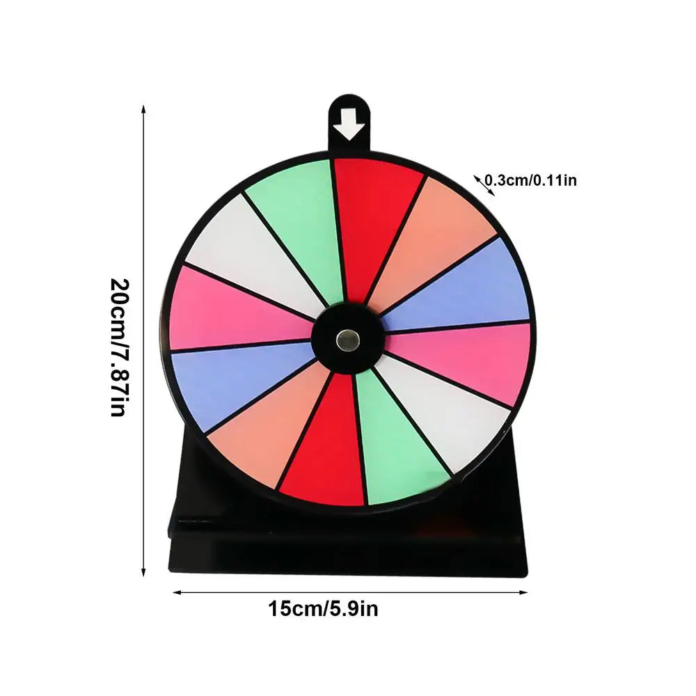 Dry Erase Prize Spin Wheel – 12 Section Tabletop Roulette Prize Spin Wheel PLUSH 15x20cm