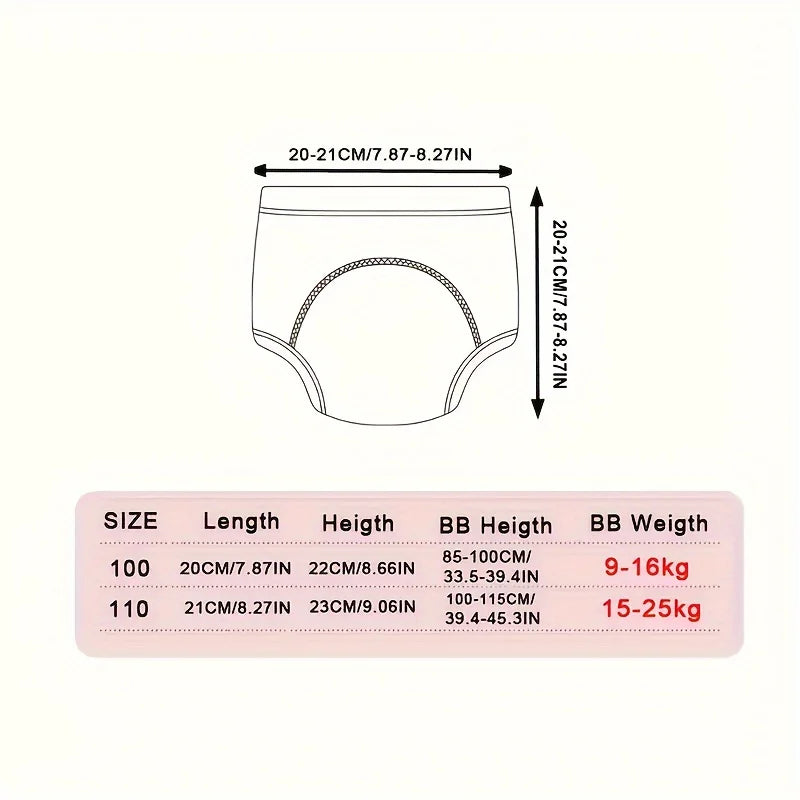 6-Pack Washable Baby Training Pants | Breathable Learning Pants Baby Training Pants PLUSH