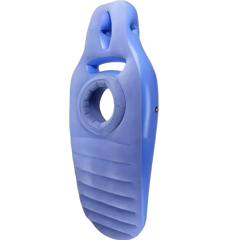 Inflatable Yoga Mat 170cm PVC Portable with Carrying Bag Inflatable Yoga Mat PLUSH blue