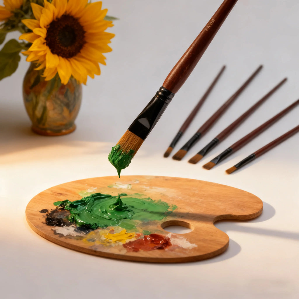 6pc Nylon Artist Paint Brush Set – Acrylic, Oil & Watercolor Artist Paint Brushes PLUSH Default Title