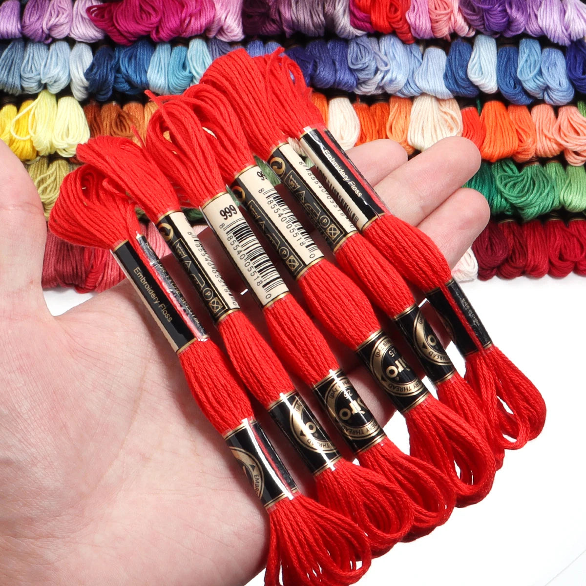 6 Skeins Polyester Embroidery Floss for Cross Stitch & DIY Embroidery Floss Set PLUSH