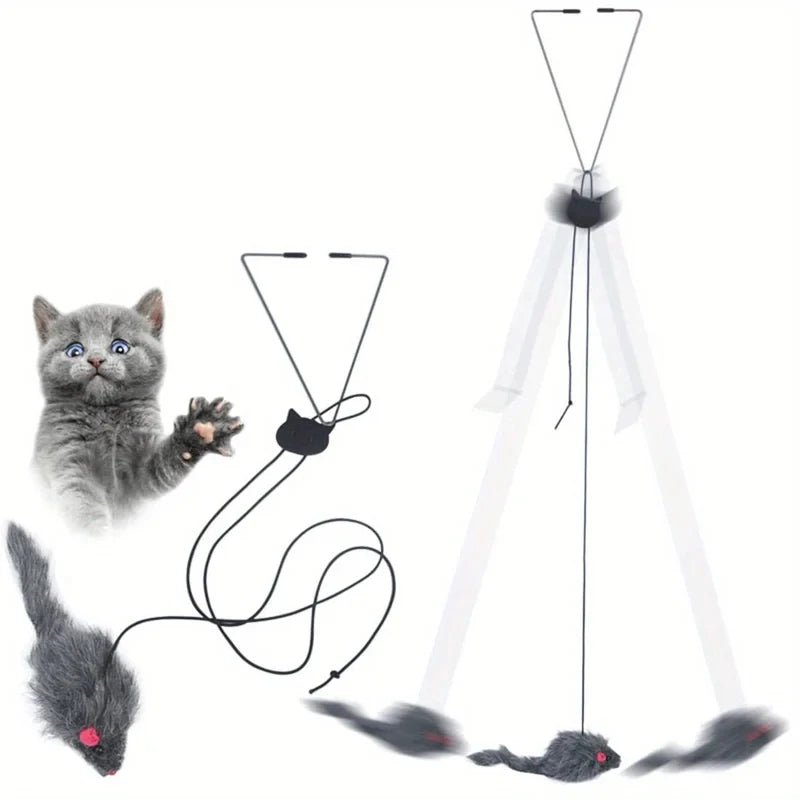 Door Hanging Cat Toy – Interactive Kitten Teaser Cat Toy PLUSH