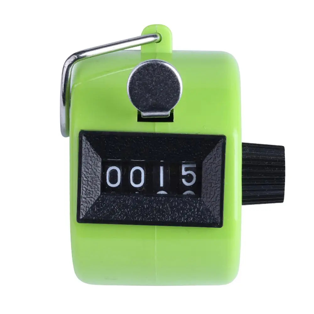 4-Digit Metal Hand Tally Counter – Manual Clicker Counter Manual Tally Counter PLUSH green