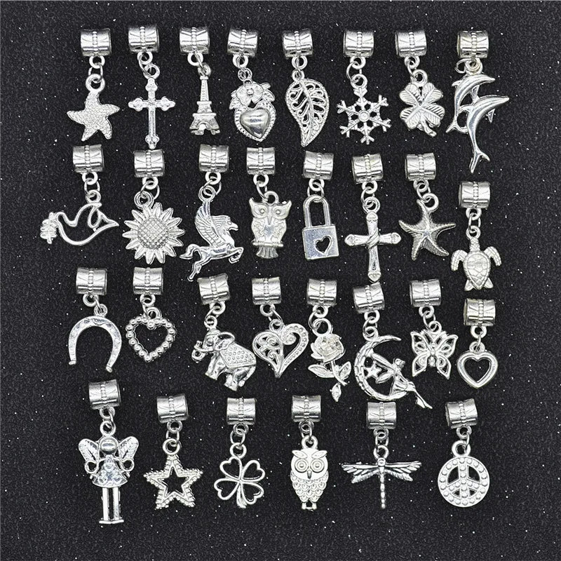 30pcs Dreadlock Braid Beads – Mixed Charm Hair Rings Set Hair Braid Beads PLUSH 30pcs NO.9