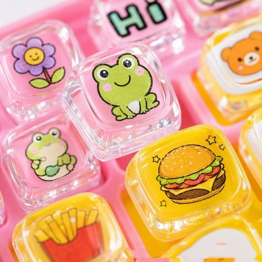 Animals Cartoon Keyboard Keychain – 26 Keys Fidget Toy Fidget Keychain Toy PLUSH